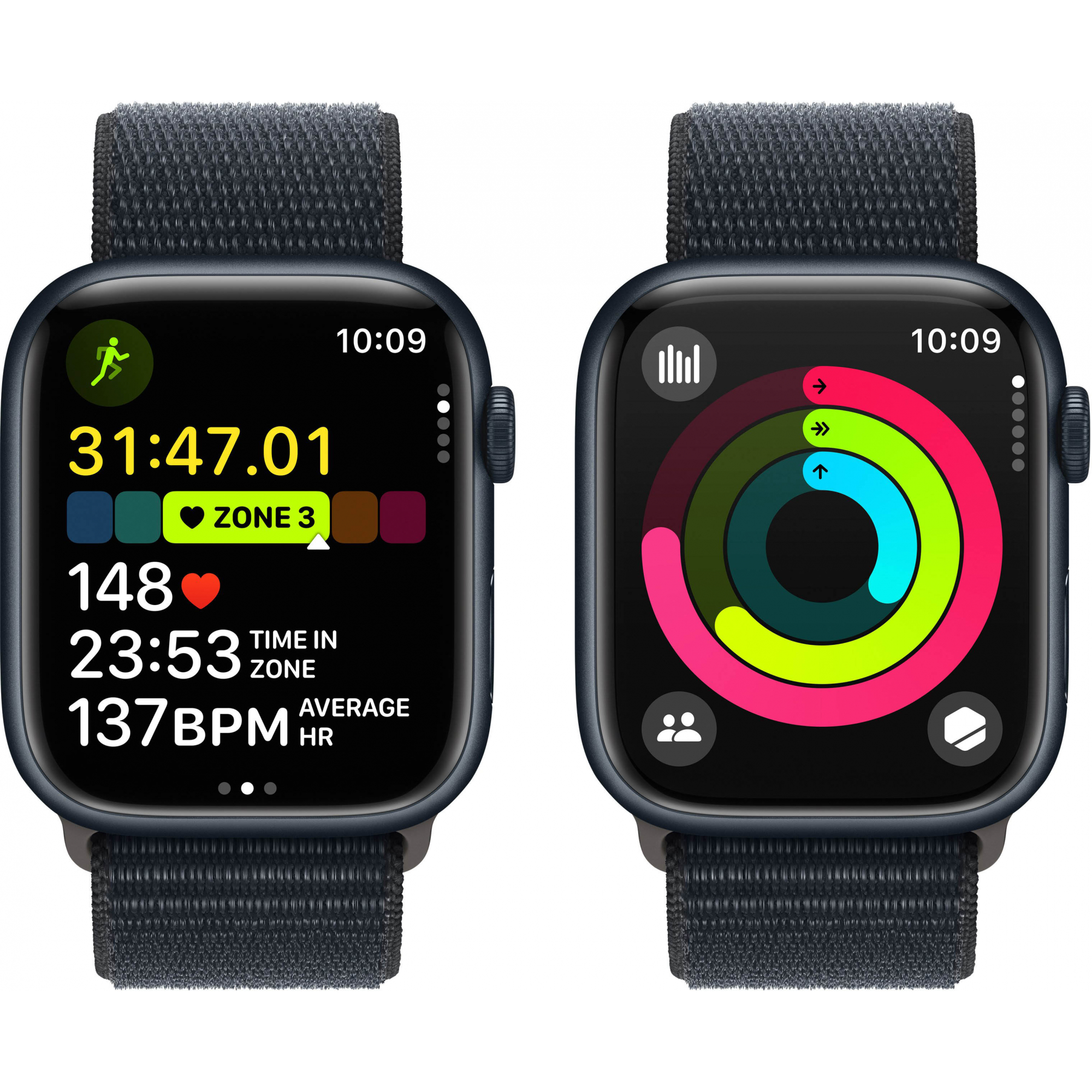 Apple Watch Series 9 GPS 45mm Midnight Aluminum Case with Midnight Sport Loop