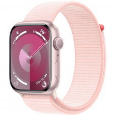 Apple Watch Series 9 GPS 45mm Pink Aluminum Case with Light Pink Sport Loop