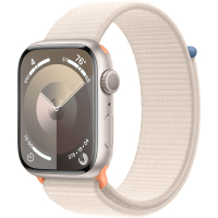 Apple Watch Series 9 GPS 45mm Starlight Aluminum Case with Starlight Sport Loop
