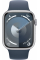Apple Watch Series 9 45mm GPS Silver Aluminum Case with Storm Blue Sport Band (M/L)