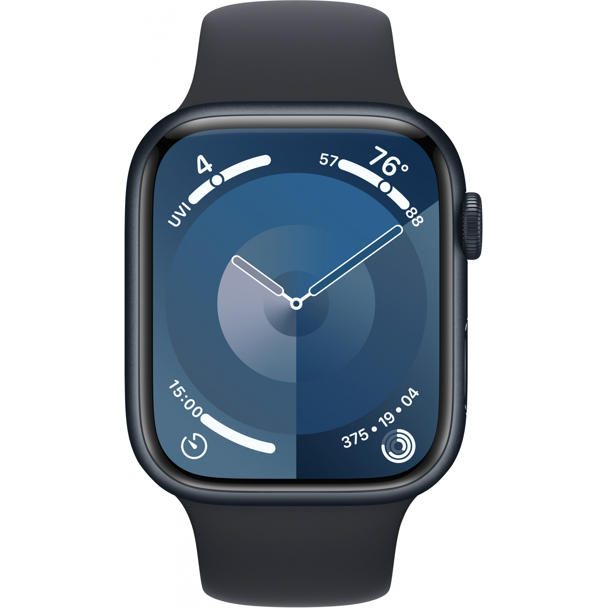 Apple Watch Series 9 45mm GPS Midnight Aluminum Case with Midnight Sport Band (S/M)