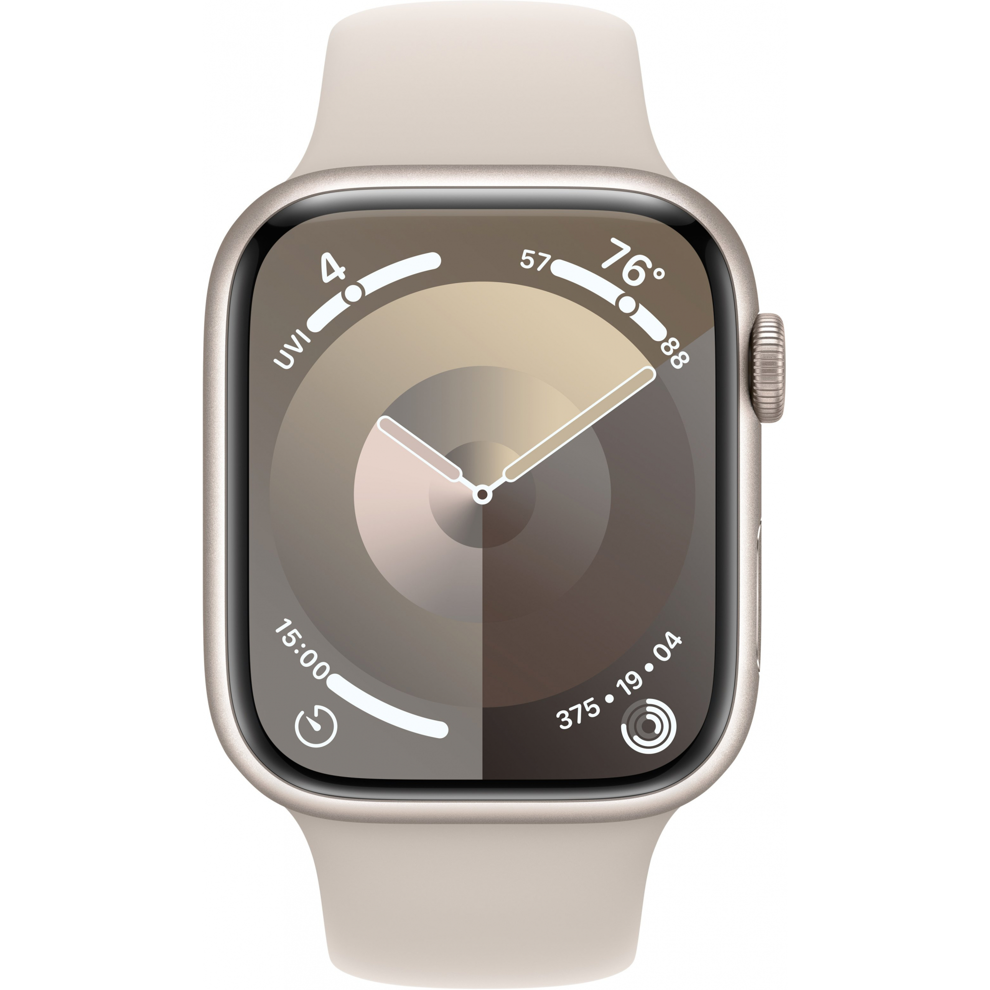 Apple Watch Series 9 45mm GPS Starlight Aluminum Case with Starlight Sport Band (M/L)