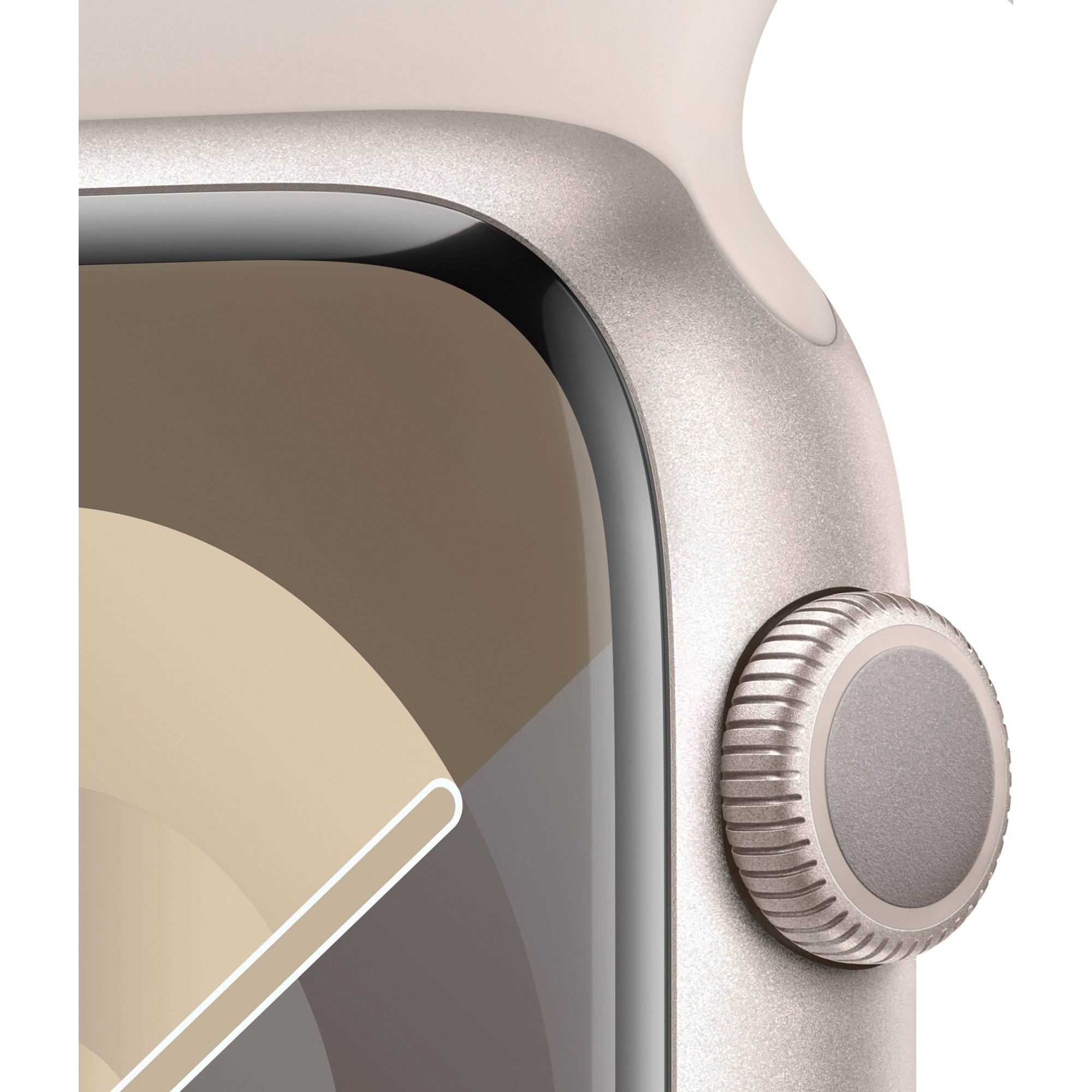 Apple Watch Series 9 45mm GPS Starlight Aluminum Case with Starlight Sport Band (M/L)