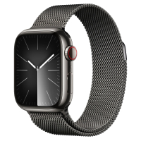 Apple Watch Series 9 GPS + LTE 45mm Graphite Stainless Steel Case with Graphite Milanese Loop