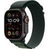 Apple Watch Ultra 2 49mm Black Titanium Case with Dark Green Alpine Loop (Small) 2024