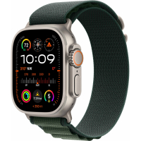 Apple Watch Ultra 2 49mm Natural Titanium Case with Dark Green Alpine Loop (Small) 2024