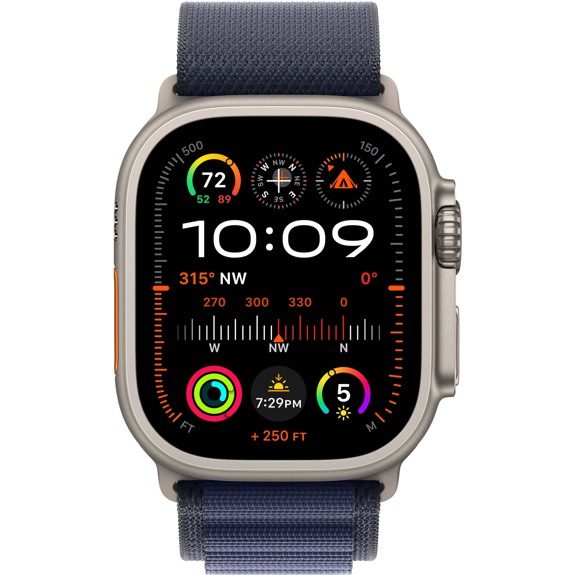Apple Watch Ultra 2 49mm Natural Titanium Case with Navy Alpine Loop (Medium) 2024