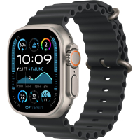 Apple Watch Ultra 2 49mm Natural Titanium Case with Black Ocean Band 2024