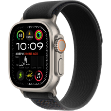 Apple Watch Ultra 2 49mm Natural Titanium Case with Black Trail Loop S/M 2024