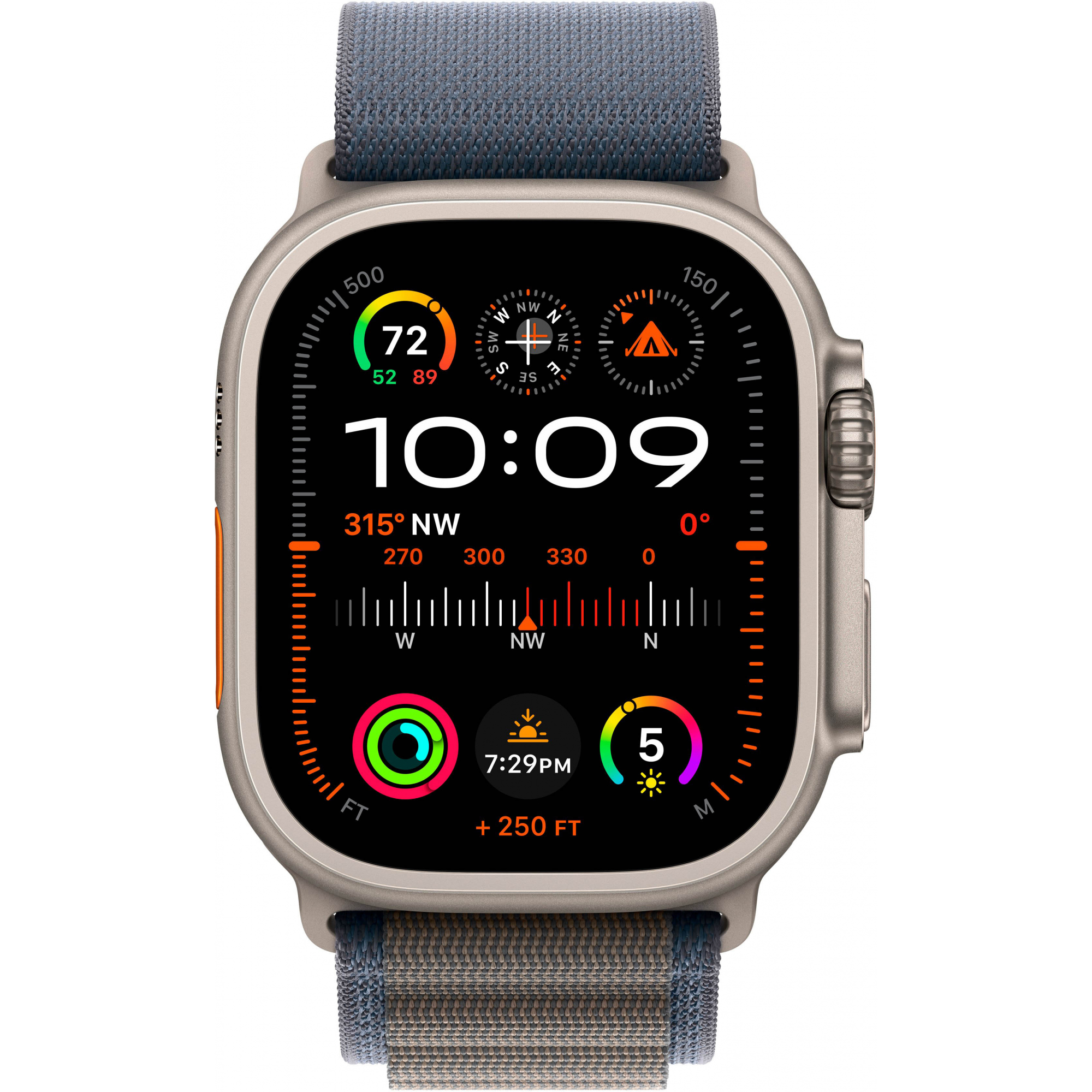 Apple Watch Ultra 2 49mm Titanium Case with Blue Alpine Loop (Large)