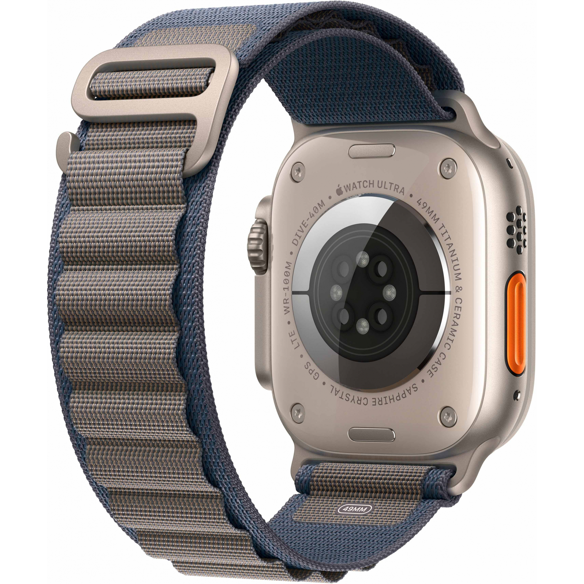 Apple Watch Ultra 2 49mm Titanium Case with Blue Alpine Loop (Large)