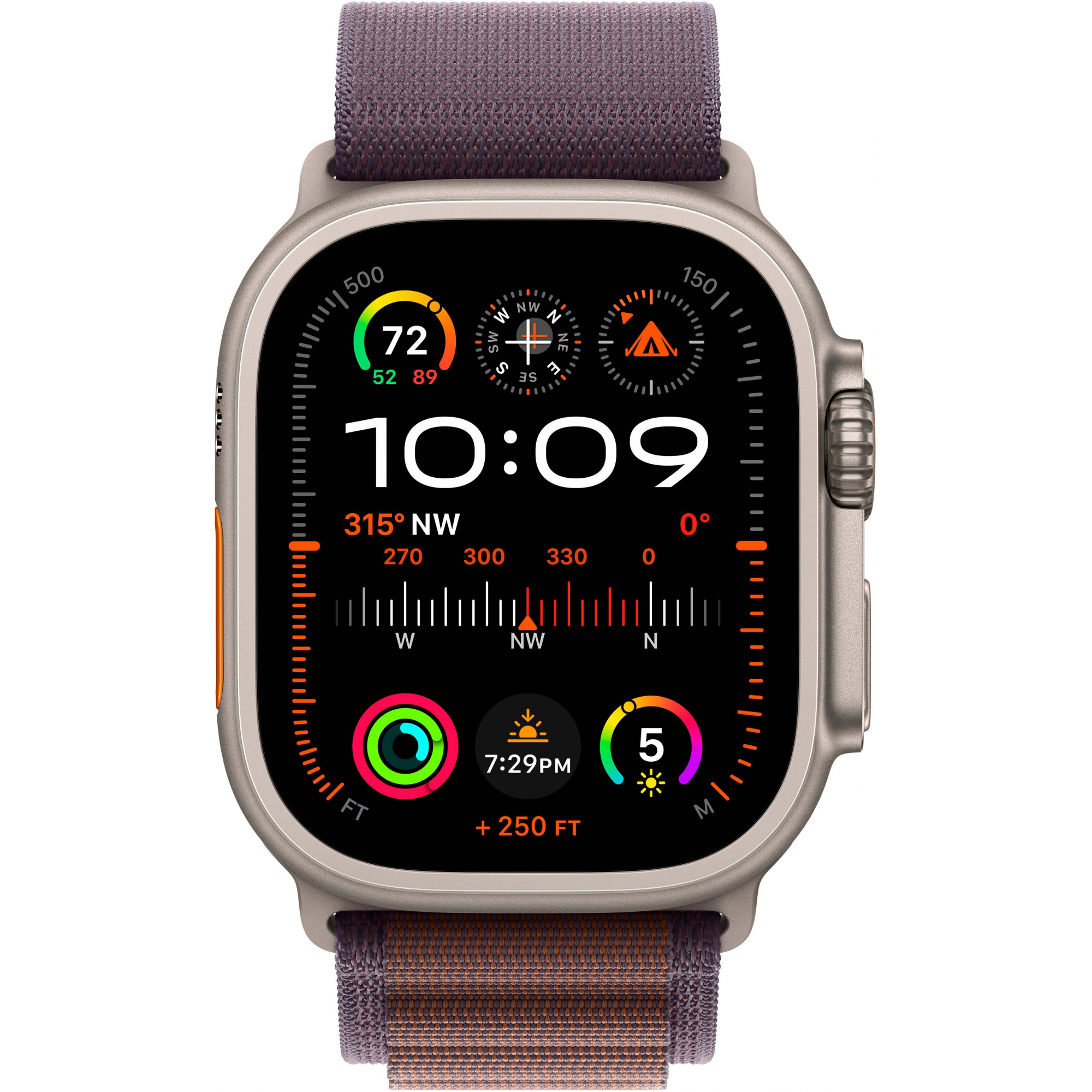 Apple Watch Ultra 2 49mm Titanium Case with Indigo Alpine Loop (Medium)