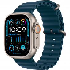 Apple Watch Ultra 2 49mm Titanium Case with Blue Ocean Band