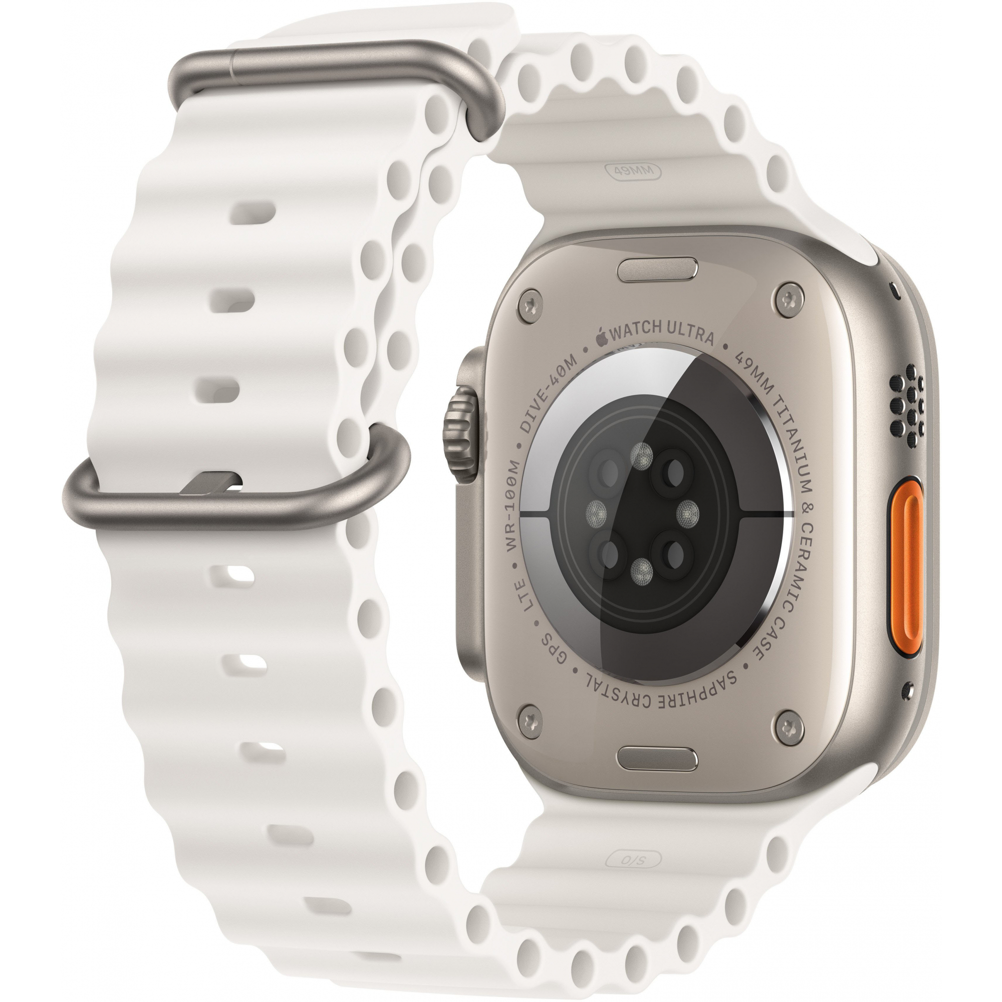 Apple Watch Ultra 2 49mm Titanium Case with White Ocean Band