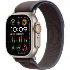 Apple Watch Ultra 2 49mm Titanium Case with Blue/Black Trail Loop (M/L)