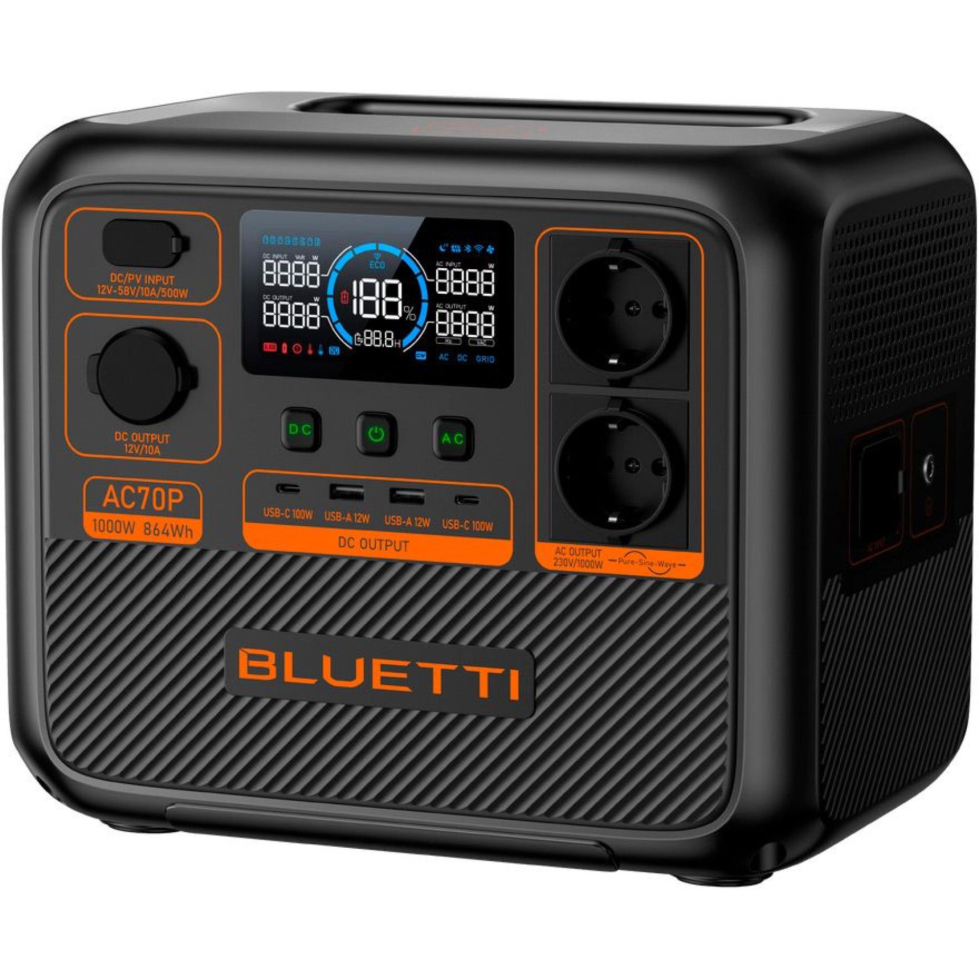 Зарядна станція BLUETTI AC70P 1000W