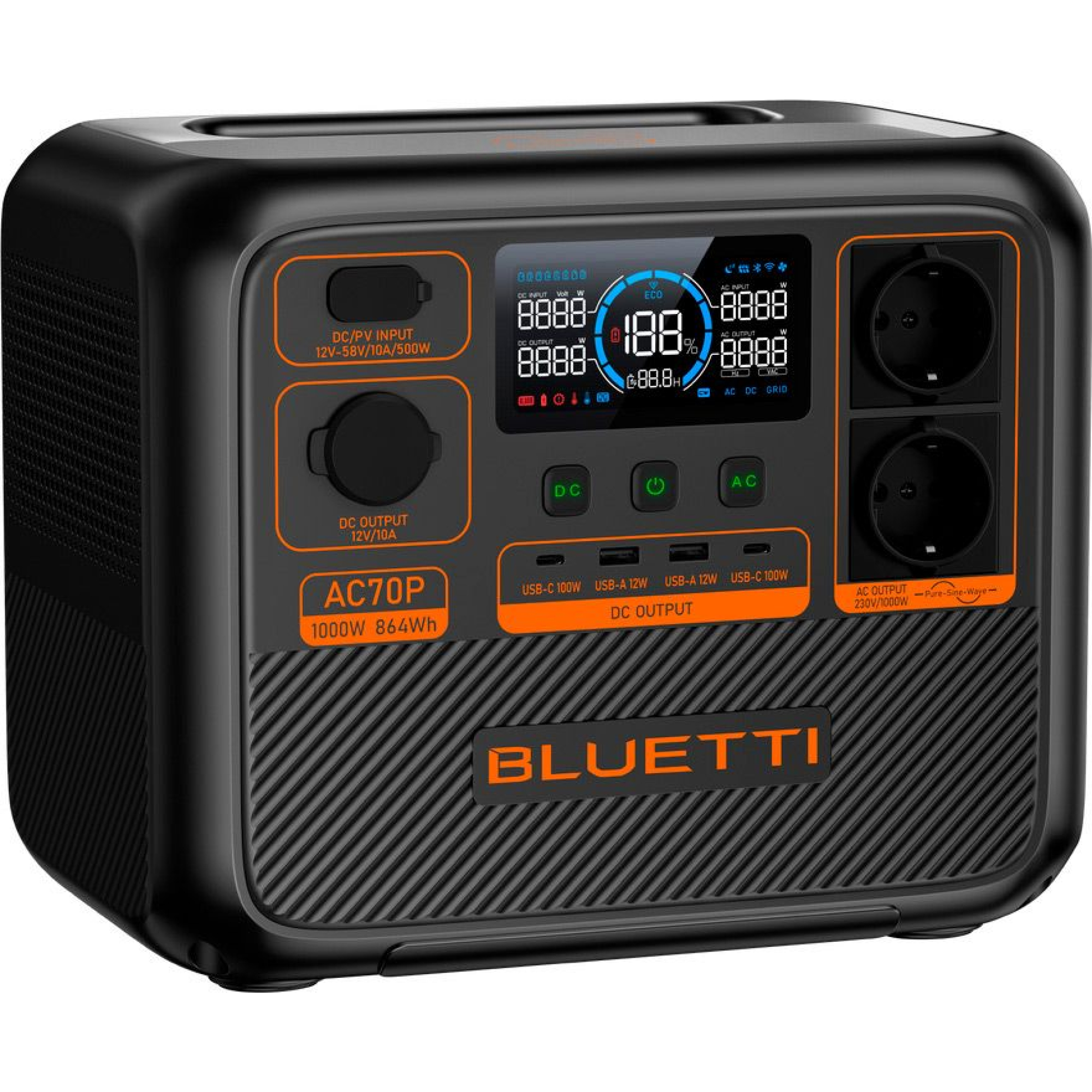 Зарядна станція BLUETTI AC70P 1000W