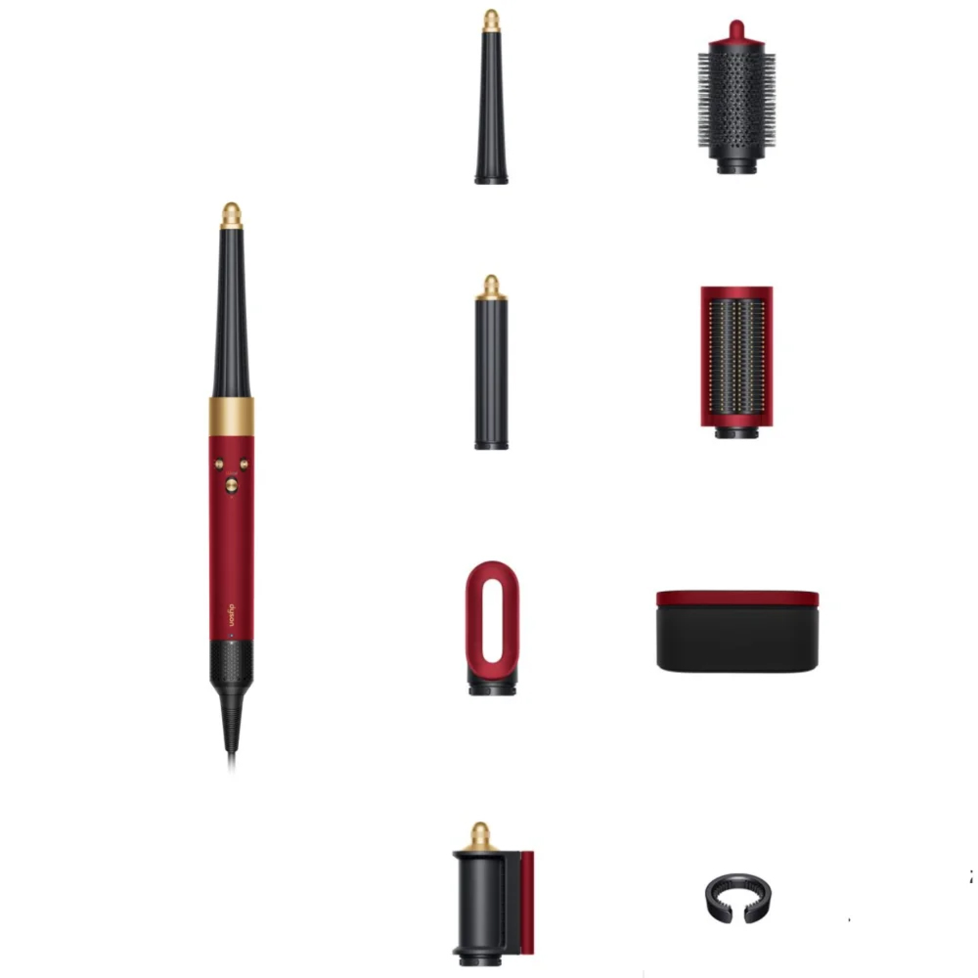 Стайлер для прямого та хвилястого волосся Dyson Airwrap i.d. (Red Velvet/Gold)