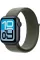 Apple Watch SE 3 GPS, 44mm Midnight Aluminum Case with Forest Sport Loop