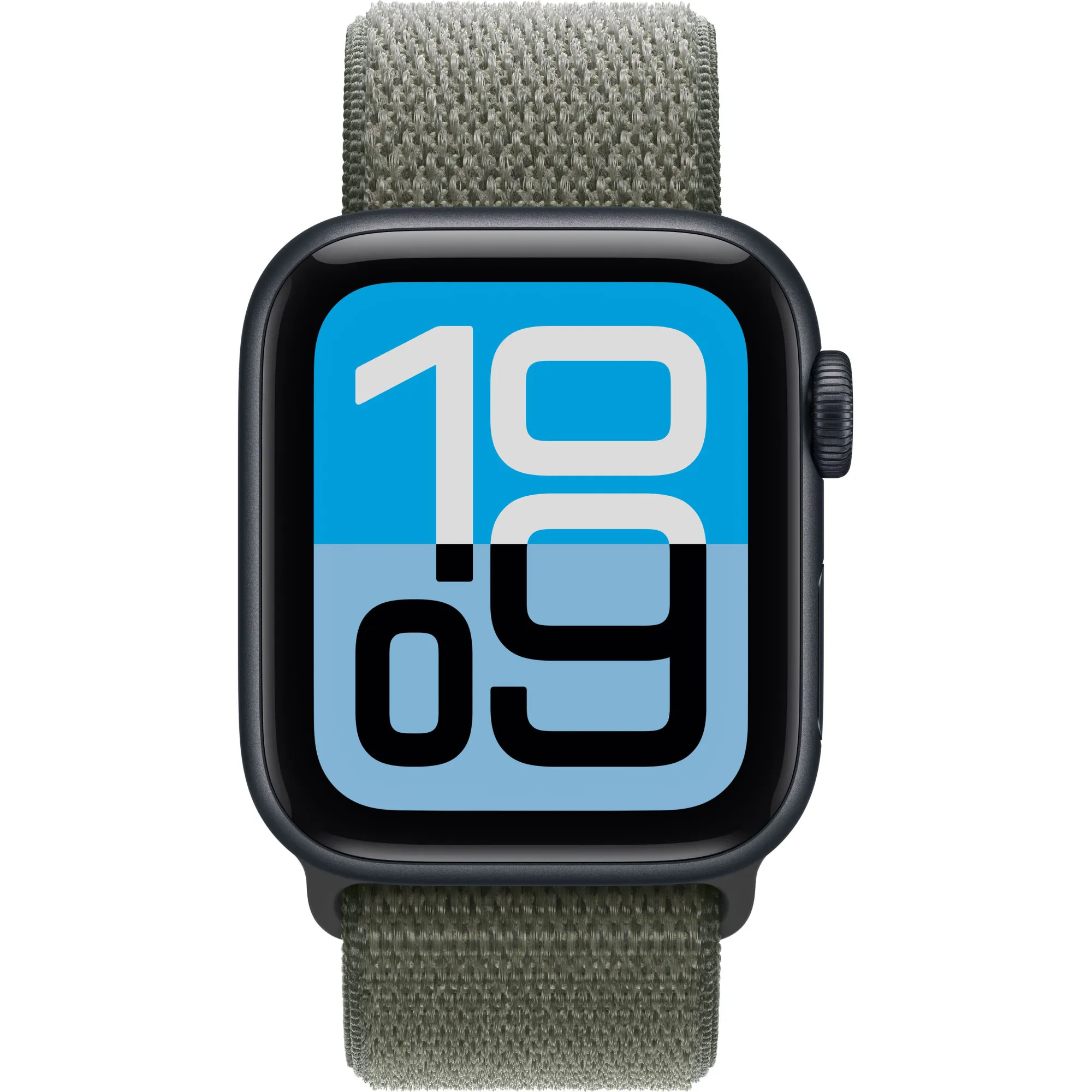 Apple Watch SE 3 GPS, 44mm Midnight Aluminum Case with Forest Sport Loop