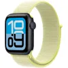 Apple Watch SE 3 GPS, 40mm Midnight Aluminum Case with Neon Yellow Sport Loop