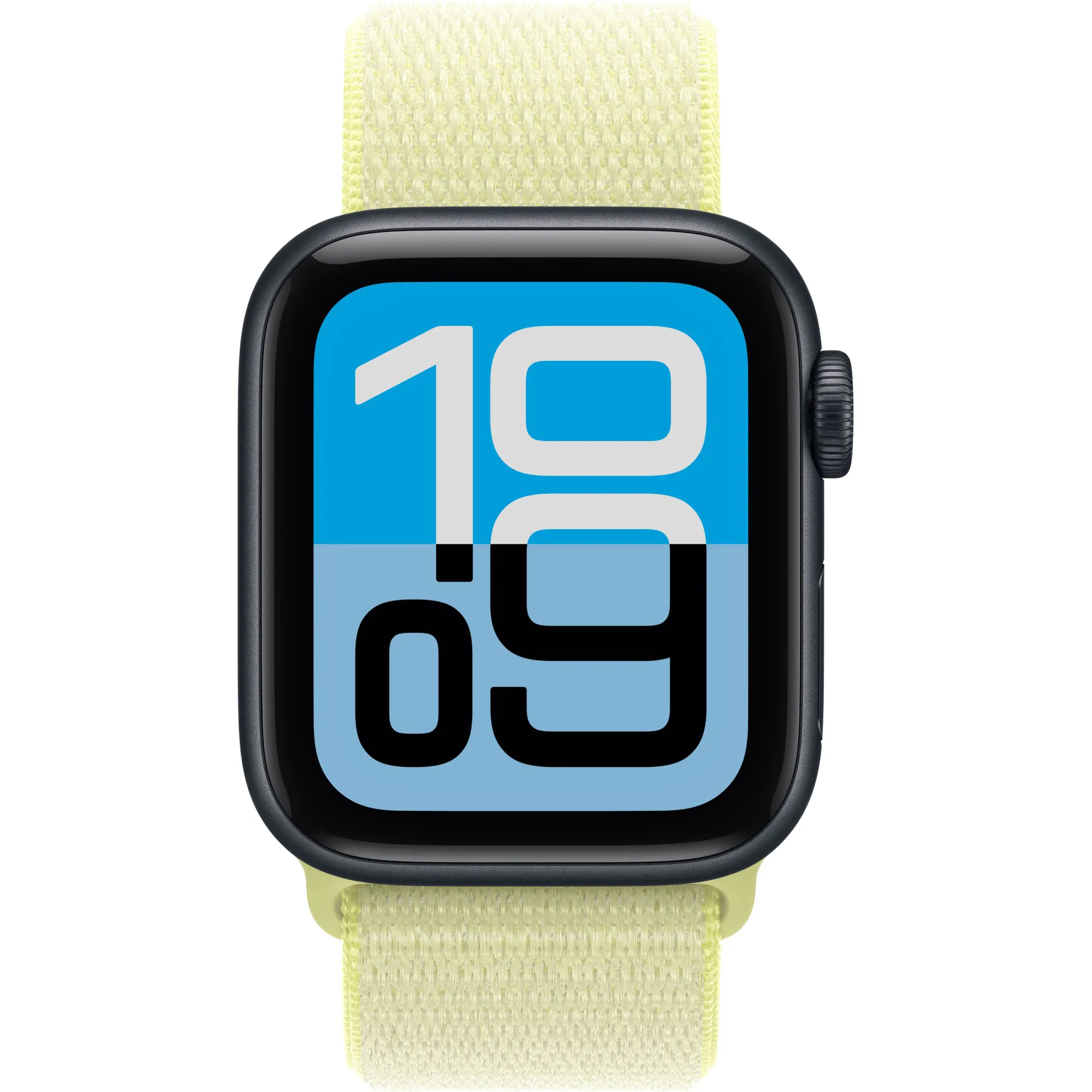 Apple Watch SE 3 GPS, 40mm Midnight Aluminum Case with Neon Yellow Sport Loop