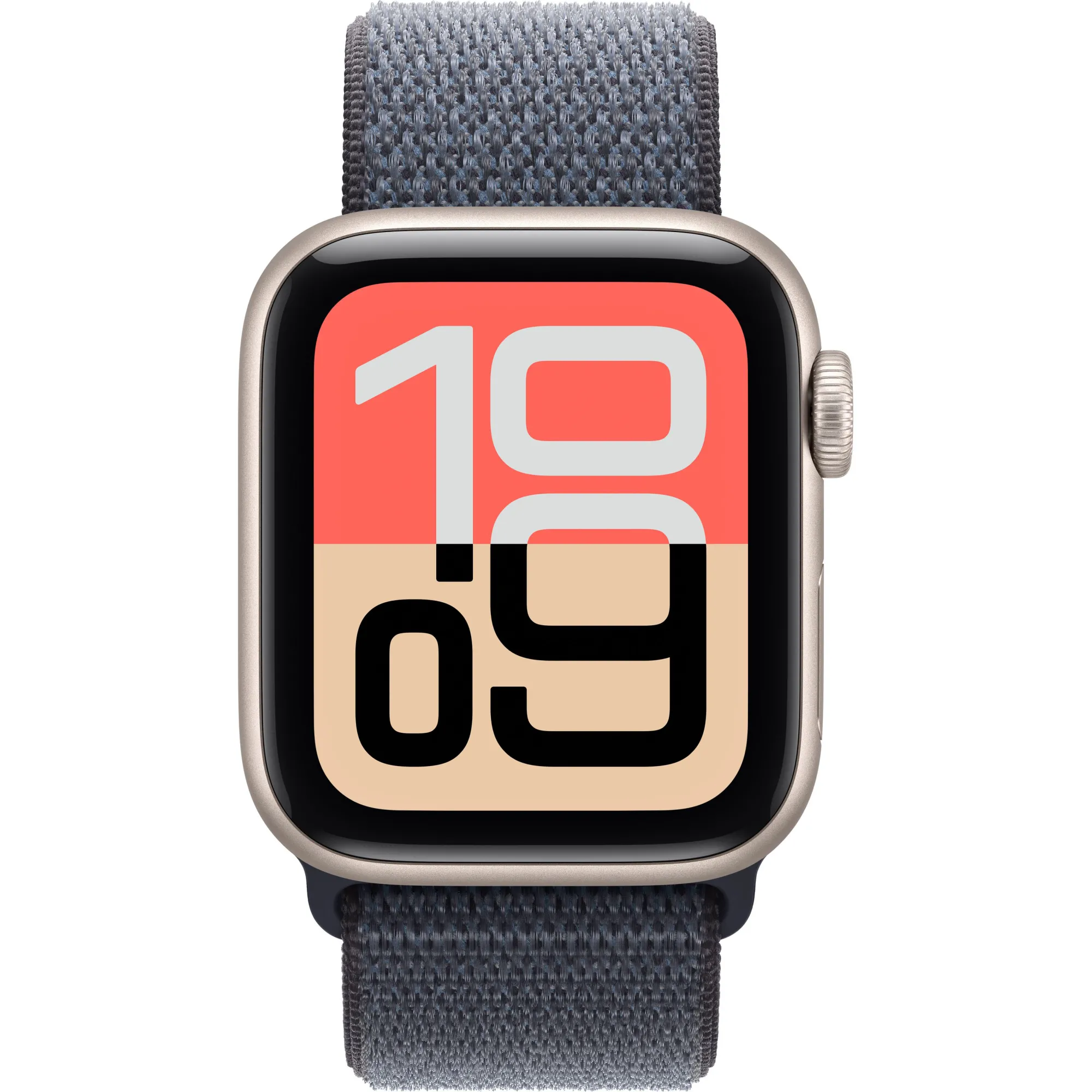 Apple Watch SE 3 GPS, 44mm Starlight Aluminum Case with Anchor Blue Sport Loop