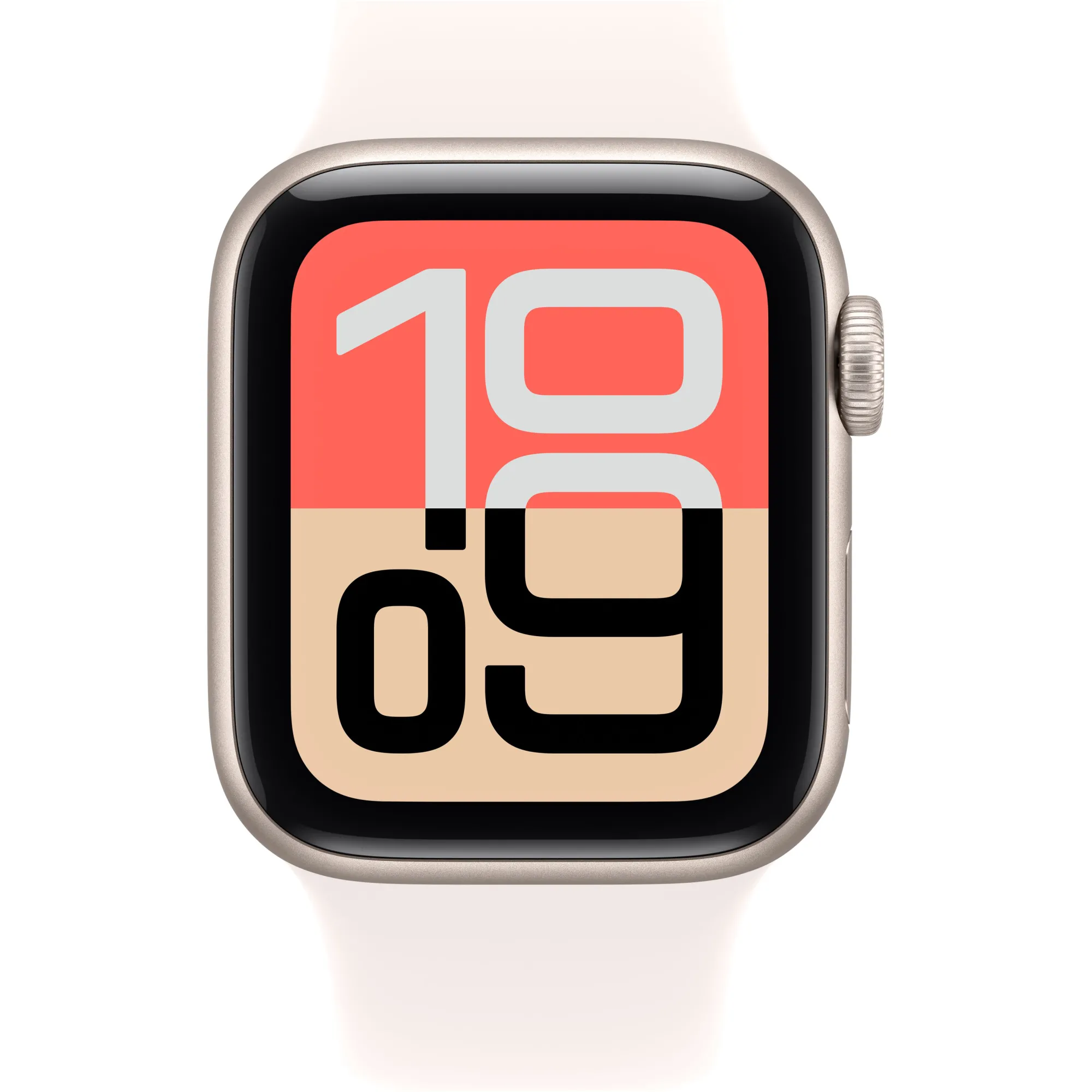 Apple Watch SE 3 GPS, 44mm Starlight Aluminum Case with Light Blush Sport Band - S/M