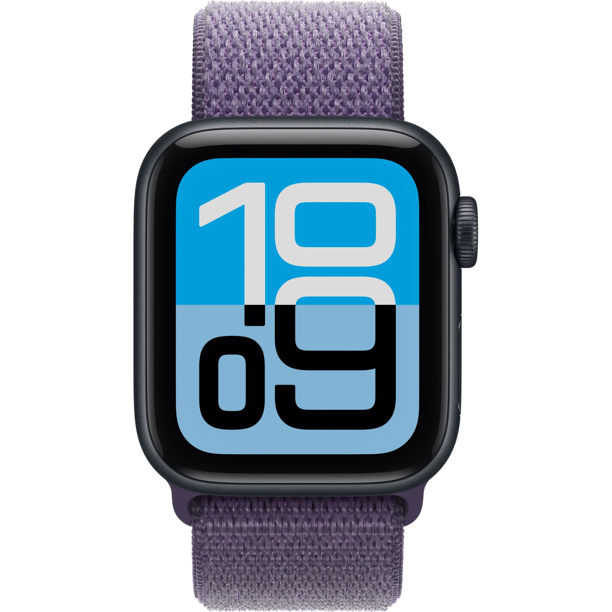 Apple Watch SE 3 GPS, 44mm Midnight Aluminum Case with Purple Fog Sport Loop