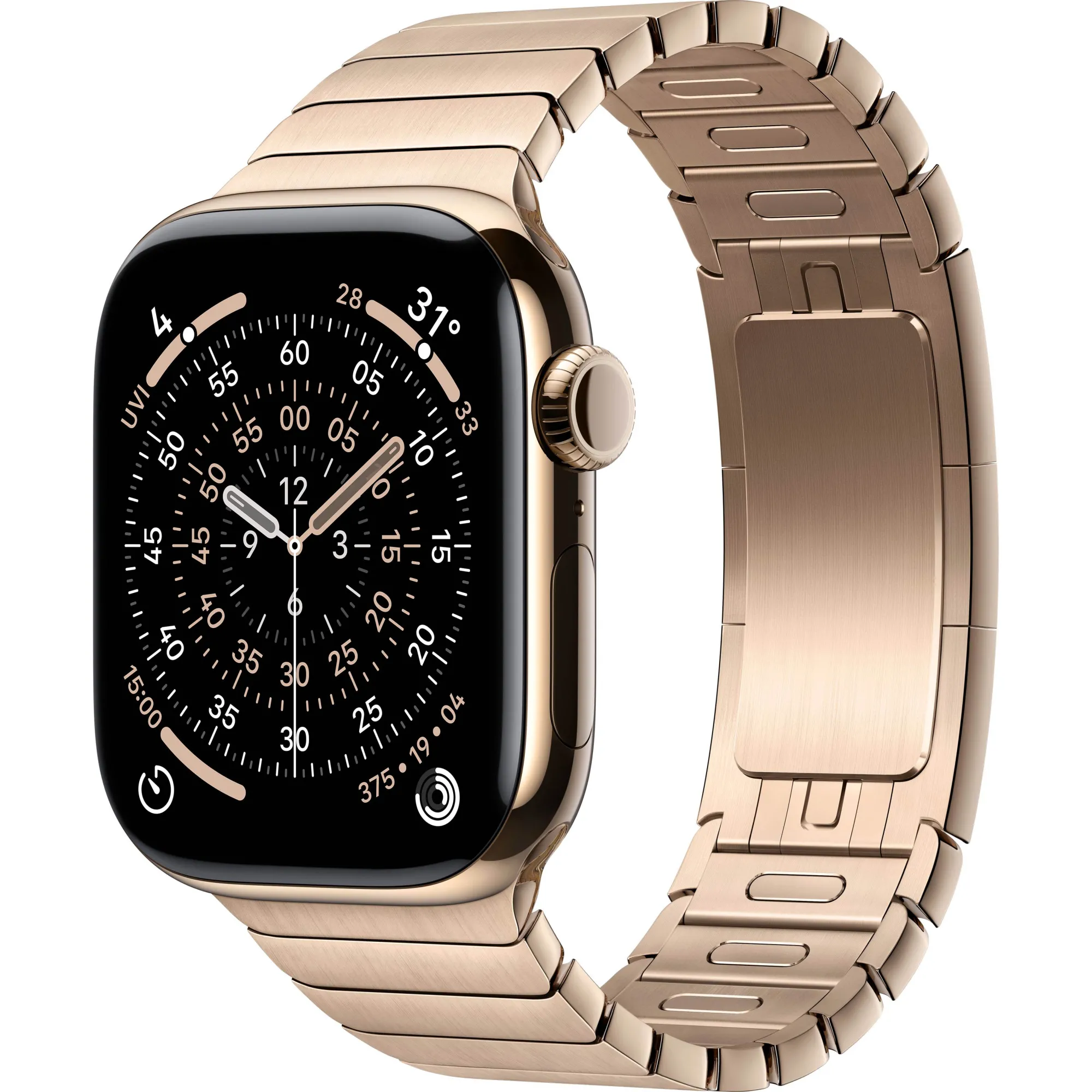 Apple Watch Series 11 46mm Gold Titanium Case with Gold Link Bracelet