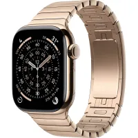 Apple Watch Series 11 42mm Gold Titanium Case with Gold Link Bracelet