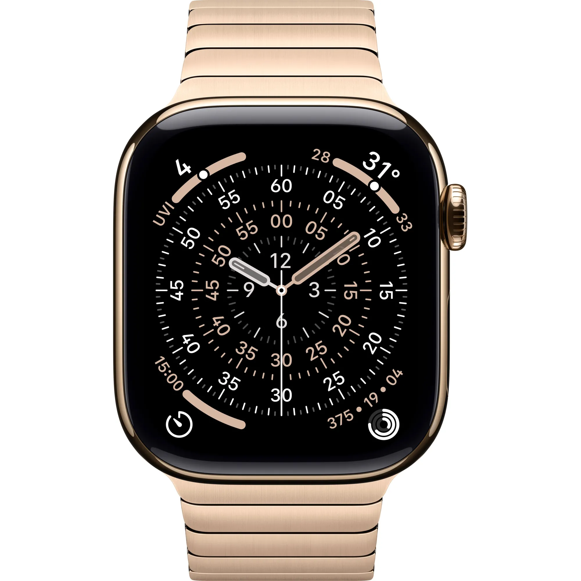 Apple Watch Series 11 46mm Gold Titanium Case with Gold Link Bracelet