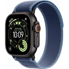 Apple Watch Ultra 3 GPS + Cellular, 49mm Black Titanium Case with Blue/Bright Blue Trail Loop - S/M