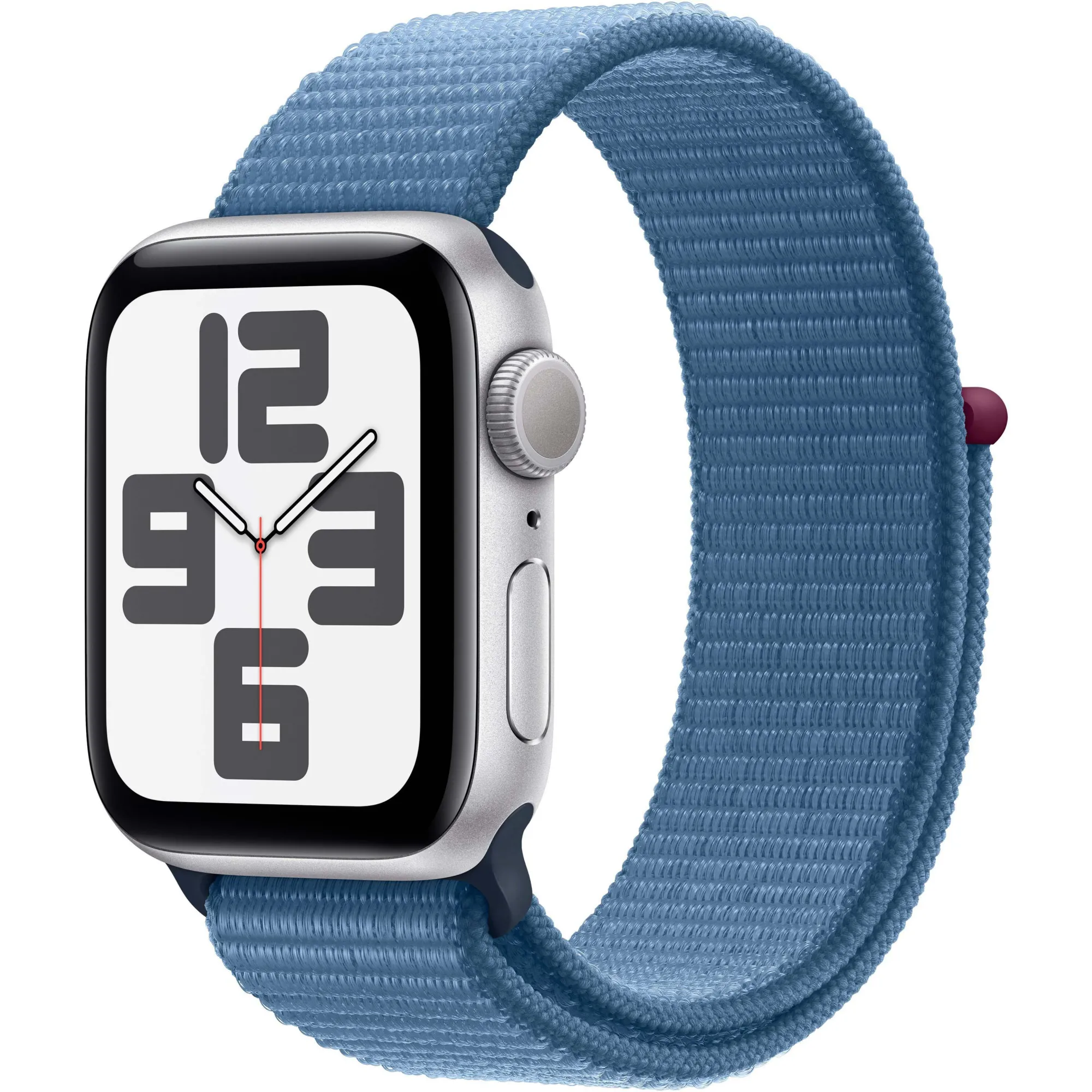 Apple Watch SE 2 2023 40mm GPS Silver Aluminum Case with Winter Blue Sport Loop