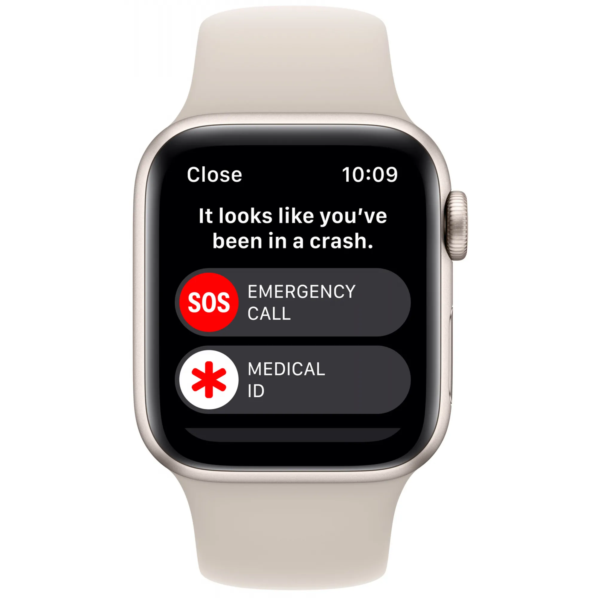 Apple Watch SE 2 2022 40mm Starlight Aluminium Case with Starlight Sport Band S/M