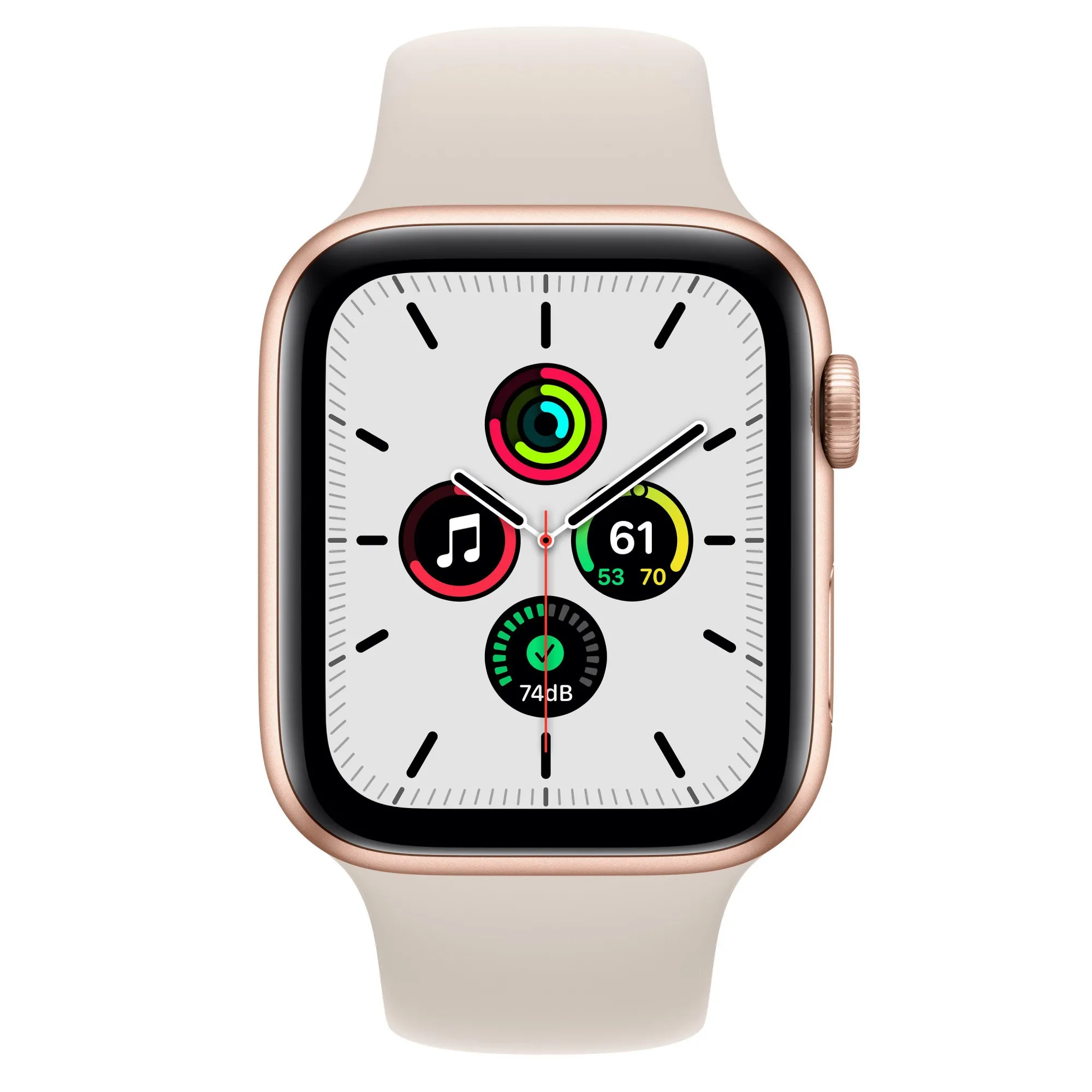 Apple Watch SE GPS 44mm Gold Aluminium Case with Starlight Sport Band