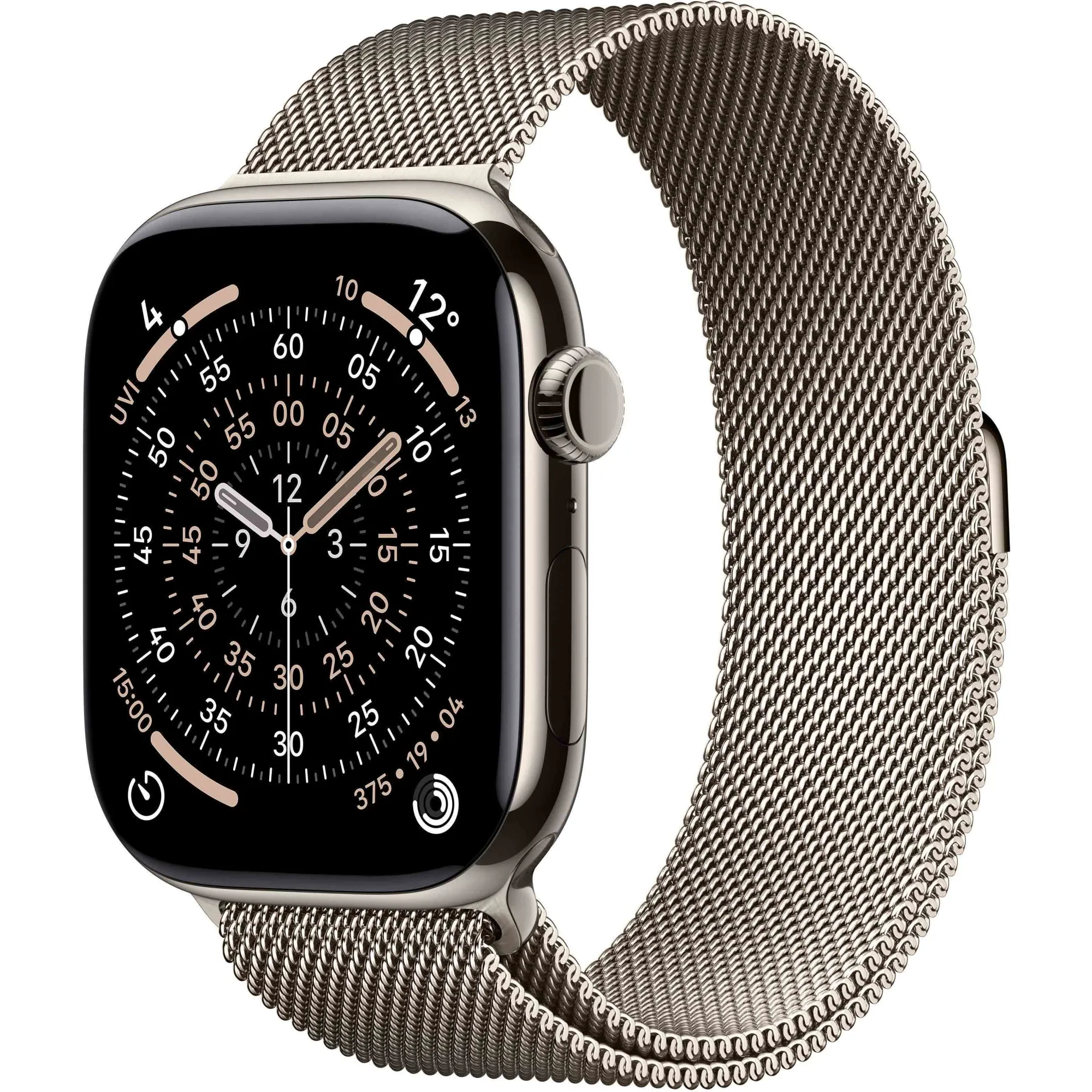 Apple Watch Series 11 46mm Natural Titanium Case with Natural Milanese Loop - M/L