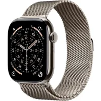 Apple Watch Series 11 42mm Natural Titanium Case with Natural Milanese Loop