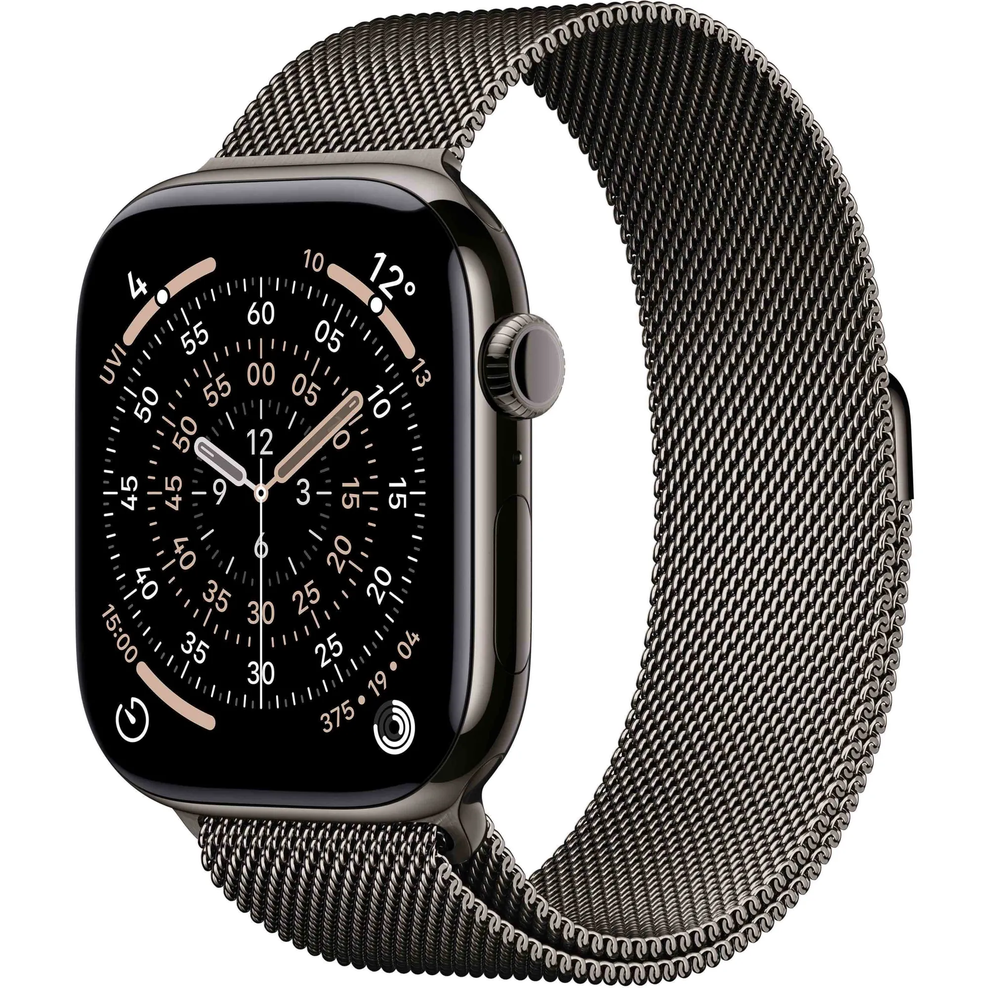 Apple Watch Series 11 46mm Slate Titanium Case with Slate Milanese Loop - S/M