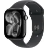 Apple Watch Series 11 GPS, 42mm Jet Black Aluminum Case with Black Sport Band - M/L