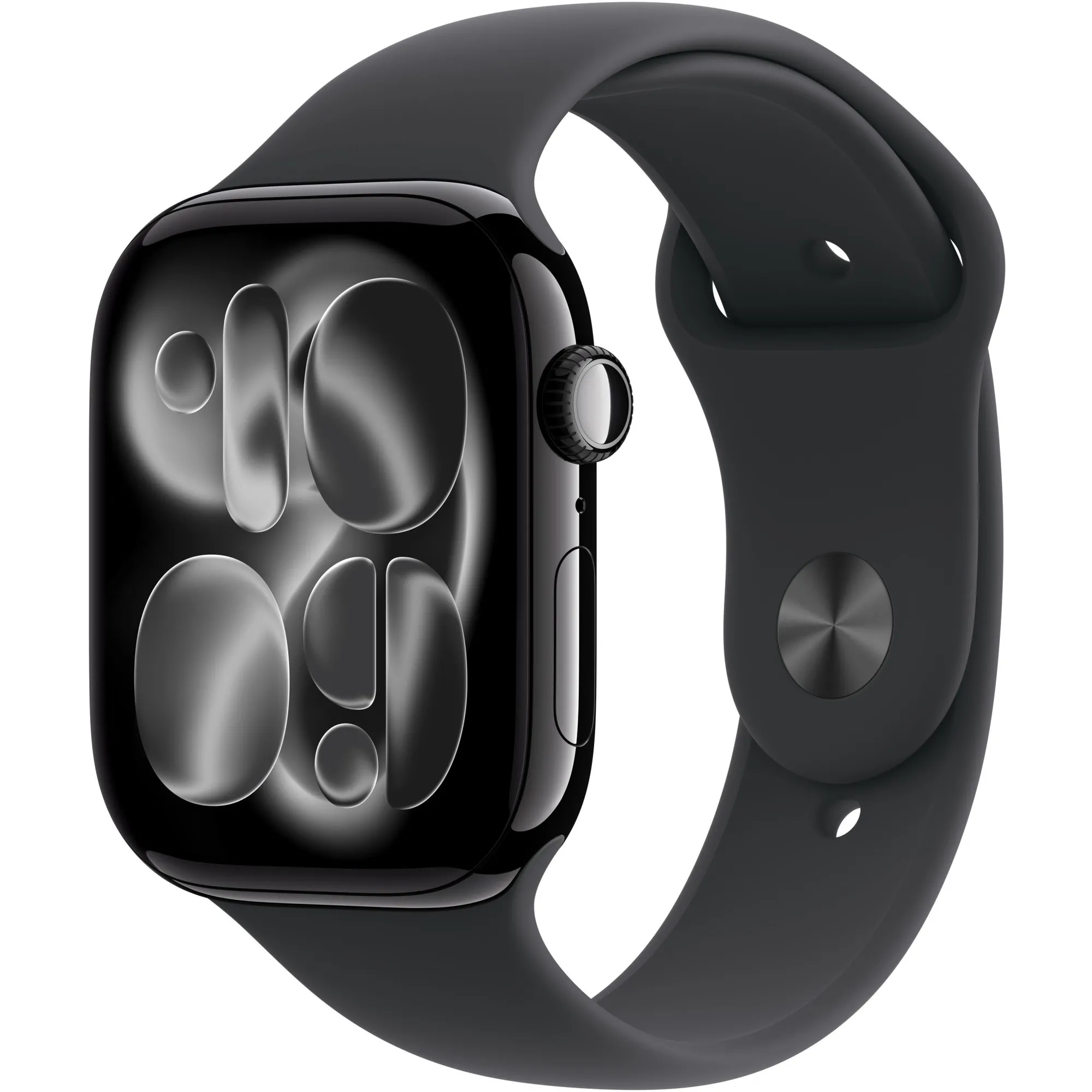 Apple Watch Series 11 GPS, 42mm Jet Black Aluminum Case with Black Sport Band - M/L
