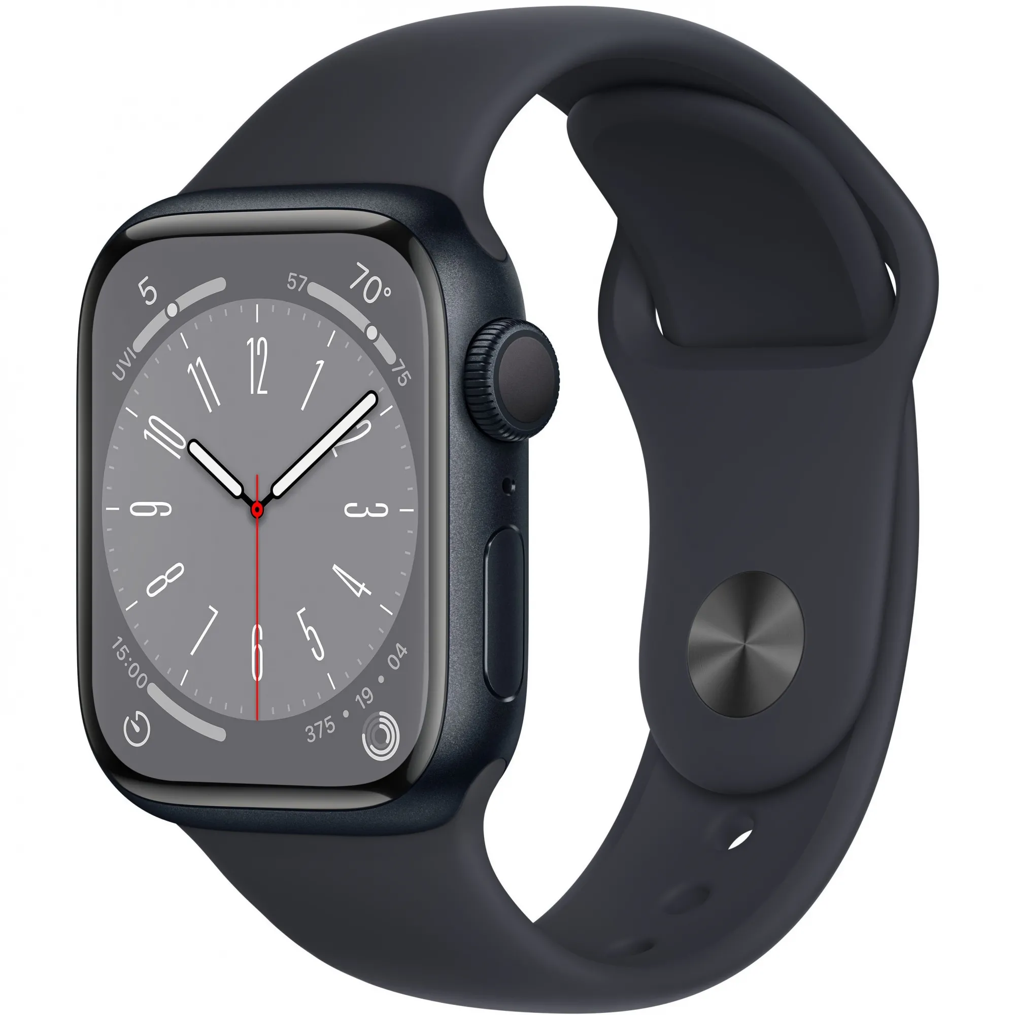 Apple Watch Series 8 45mm Midnight Aluminum Case with Midnight Sport Band