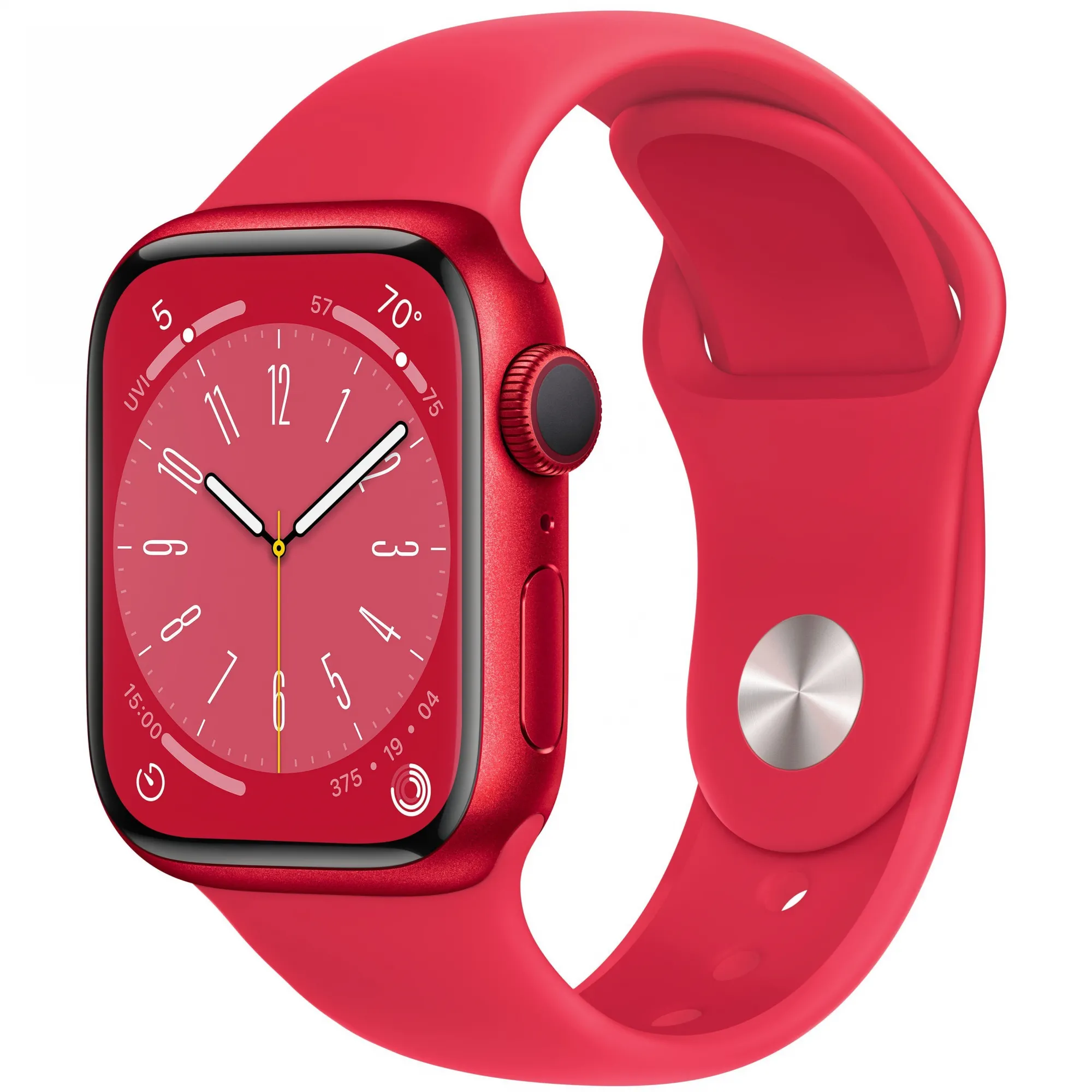 Apple Watch Series 8 45mm Red Aluminium Case with Red Sport Band