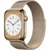 Apple Watch 8 41mm (GPS+LTE) Gold Stainless Steel Case with Gold Milanese Loop