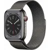 Apple Watch 8 45mm (GPS+LTE) Graphite Stainless Steel Case with Graphite Milanese Loop