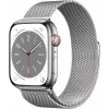 Apple Watch 8 41mm (GPS+LTE) Silver Stainless Steel Case with Milanese Loop Silver