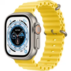 Apple Watch Ultra 49mm Titanium Case with Yellow Ocean Band