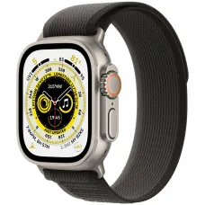 Apple Watch Ultra 49mm Titanium Case with Black/Gray Trail Loop M/L
