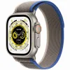 Apple Watch Ultra 49mm Titanium Case with Blue/Gray Trail Loop S/M
