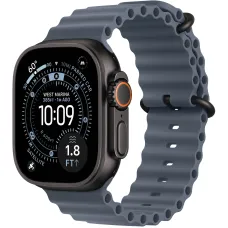Apple Watch Ultra 3 GPS + Cellular, 49mm Black Titanium Case with Anchor Blue Ocean Band